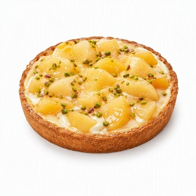 FRESHdirect Bakery Peach and Mascarpone Tart with Pistachios