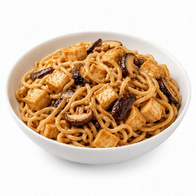 FRESHdirect Eatingwell Heat & Eat Vegetarian Entrees Tofu Shiitake Lo Mein with Coconut-Peanut Sauce