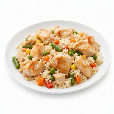 FRESHdirect Heat & Eat Chicken (Raised without Antibiotics) with Rice Vegetables