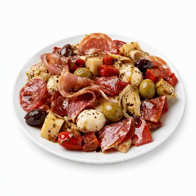 FRESHdirect Heat & Eat Lunch Options Antipasto Salad with Kalamata Olive Dressing
