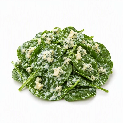 FRESHdirect Heat & Eat Lunch Options Spinach Salad with Blue Cheese Dressing