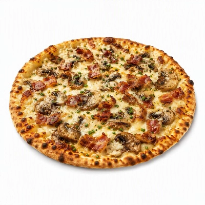 FRESHdirect Heat & Eat Thin-Crust Pizzas Fire-Grilled Focaccia Mushroom Bacon Chive Frozen