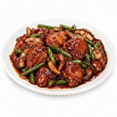 FRESHdirect Rosa Mexicano 4 Minute Meals Chicken in Ancho Chili Adobo with Green Beans & Shiitakes