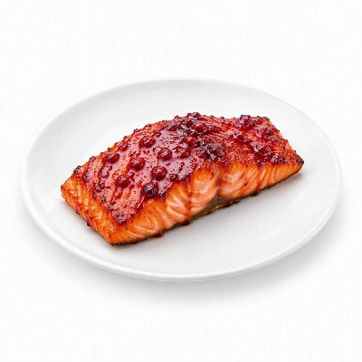 FRESHdirect Seafood Chef-Prepped Fish Salmon on a Cedar Plank with Pomegranate Glaze