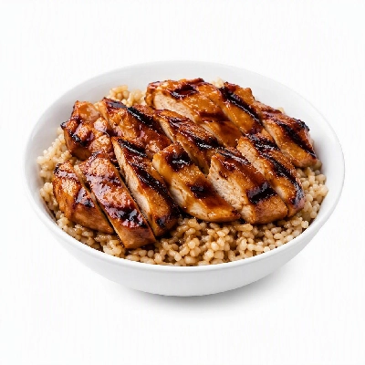 FRESHdirect Smart & Simple 4 Minute Meals Grill Marked Chicken with Citrus Soy Sauce Brown Rice