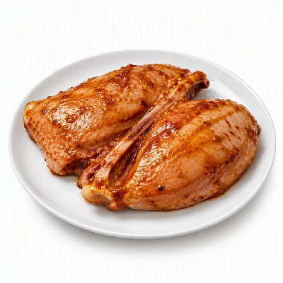 FRESHdirect Terrance Brennan Meat Chef-Prepped Poultry Bone-in Split Chicken Breast with Pomegranate-Chili Marinade