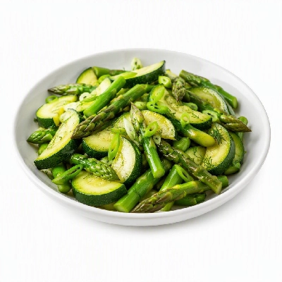 FRESHdirect Vegetables Microwave-Ready Packs Zucchini Asparagus Medley with Scallions & Dill