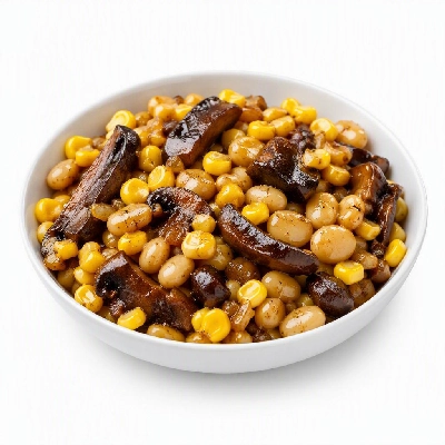 FRESHdirect Vegetables Vegetarian Entrees Succotash with Barbecued Portobello Mushrooms