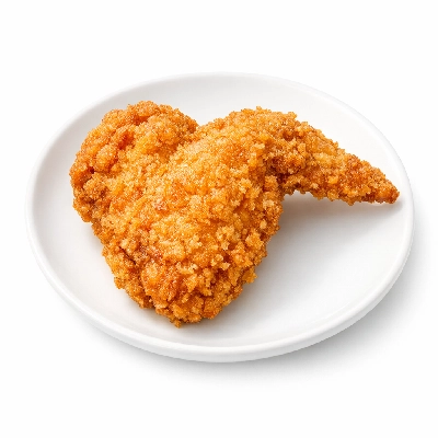 Fried breaded chicken wing