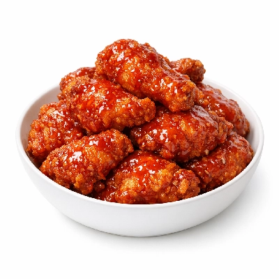 Fried chicken with spicy sauce