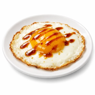 Fried egg with sauce