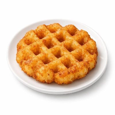 Fried potato waffles