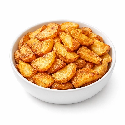 Fried potatoes with seasoning