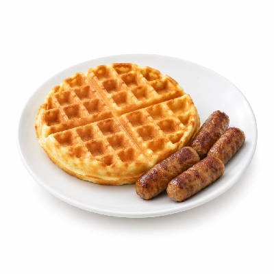 Friendly's Breakfast Classics Belgian Waffle with Sausage