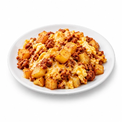 Friendly's Breakfast Scramblers Chorizo & Cheese with Fried Potatoes