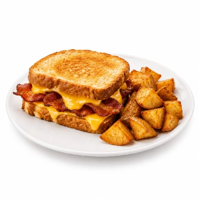 Friendly's Breakfast Supermelts Bacon Cheese with Fried Potatoes