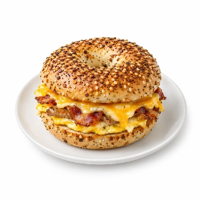 Friendly's Breakfast Supermelts Everything Bagel Melt