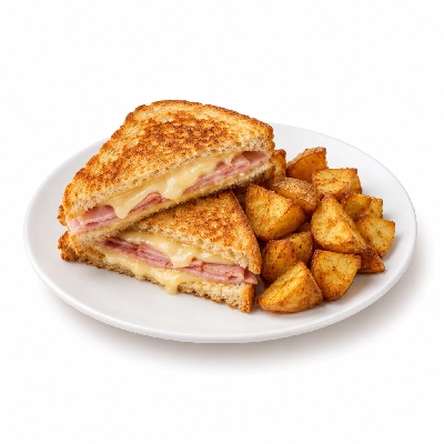 Friendly's Breakfast Supermelts Ham & Cheese with Fried Potatoes