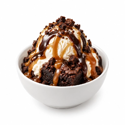 Friendly's Ghirardelli Caramel Fudge Brownie Sundae