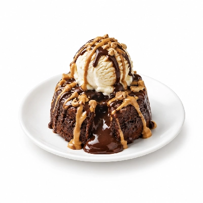 Friendly's Hunka Chunka Peanut Butter Fudge Lava Cake Sundae