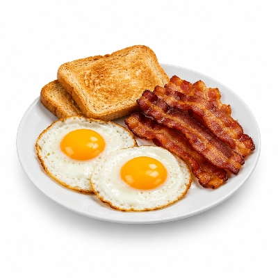 Friendly's Kids Breakfast Two Egg Sunny Bacon Toast