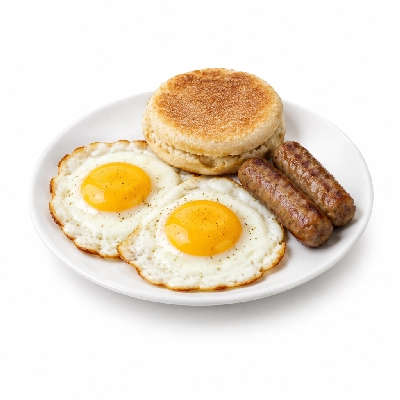 Friendly's Kids Breakfast Two Egg Sunny Sausage English Muffin