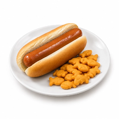 Friendly's Kids Menu Lil' Scoop Choose an Entree Friendly Frank with Goldfish Crackers