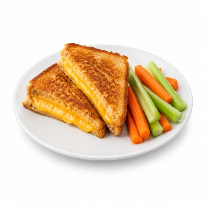 Friendly's Kids Menu Lil' Scoop Choose an Entree Grilled Cheese with Carrot & Celery Sticks