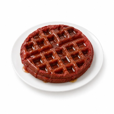 Friendly's Other Breakfast Sides Whole Red Velvet Waffle with Syrup