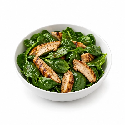 Friendly's Salads Spinach with Grilled Turkey Tips Warm Bacon Dressing