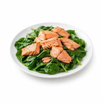 Friendly's Salads Spinach with Salmon No Dressing