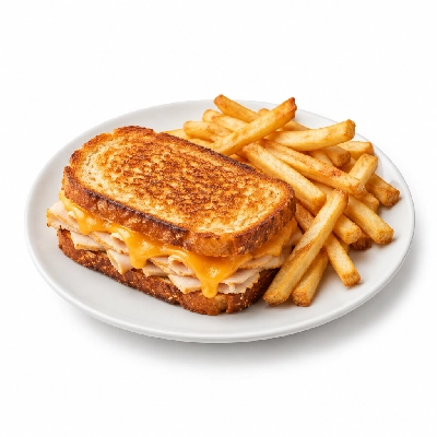 Friendly's Supermelt Sandwiches Turkey Cheddar & Fries