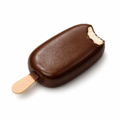 Frozen novelties ice cream type eskimo pie bar vanilla with dark chocolate coating