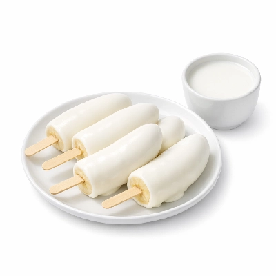 Frozen Yogurt-Dipped Bananas & Milk (1 cup)
