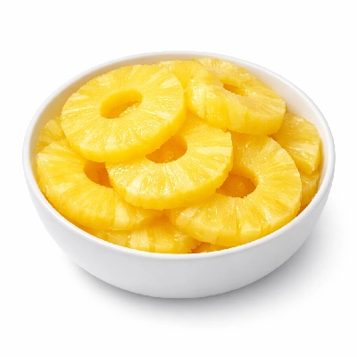 Fruits and juices pineapple canned not from concentrate unsweetened with added vitamins a c e