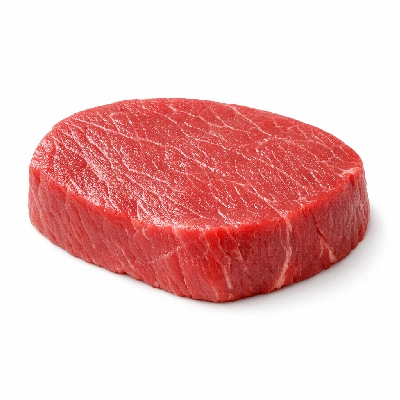 Game meat bison top round separable lean only 1" steak raw buffalo
