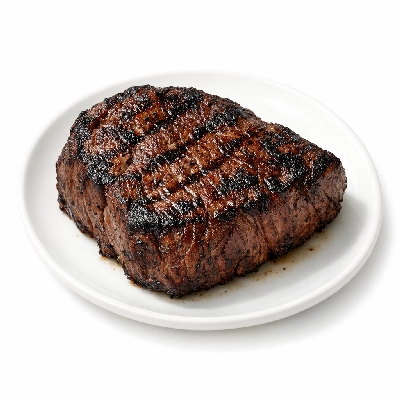 Game meat deer top round separable lean only 1" steak cooked broiled venison