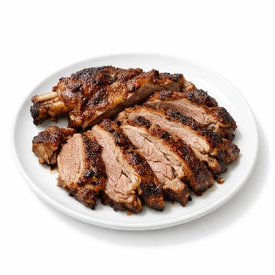 Game meat goat cooked roasted