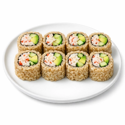 Genji Cooked Brown Rice Crabmeat California Roll