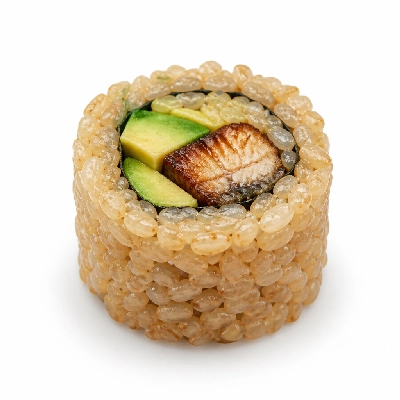 Genji Cooked Brown Rice Eel Avocado Roll