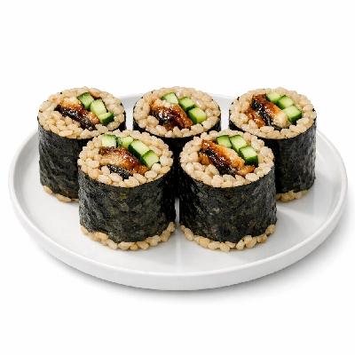 Genji Cooked Brown Rice Eel Cucumber Roll