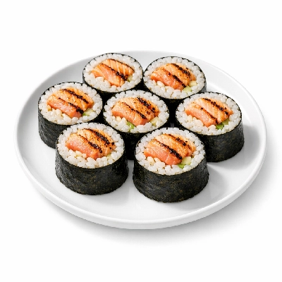 Genji Cooked Grilled Salmon Salad Roll