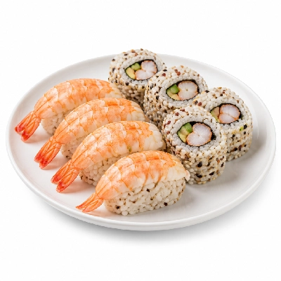 Genji Cooked Multi-Grain All Shrimp Nigiri Roll Combo