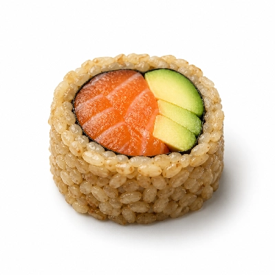 Genji Raw Sushi Brown Rice Salmon Avocado Roll