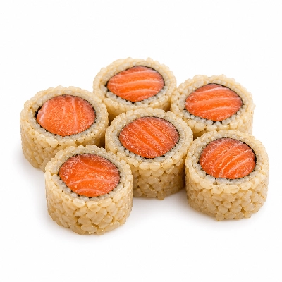 Genji Raw Sushi Brown Rice Salmon Regular Roll