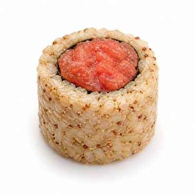 Genji Raw Sushi Brown Rice Spicy Tuna Dragon Roll