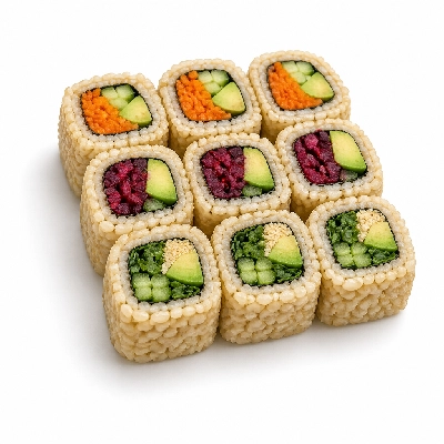 Genji Raw Sushi Brown Rice Tricolor Roll Combo 2