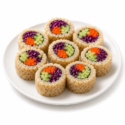 Genji Raw Sushi Brown Rice Tricolor Roll Combo 3