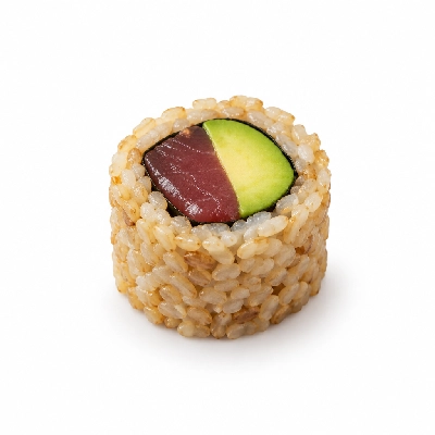 Genji Raw Sushi Brown Rice Tuna Avocado Roll