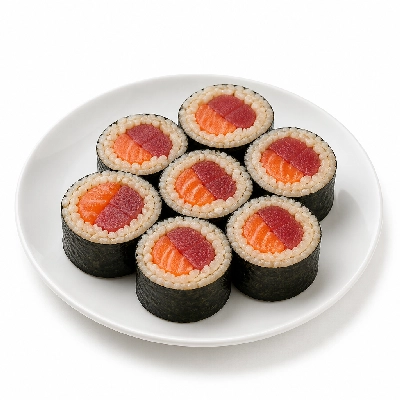 Genji Raw Sushi Brown Rice Tuna Salmon Futomaki